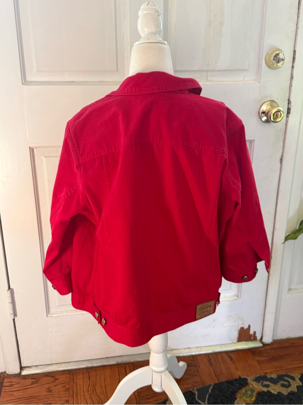 Vintage ChapsDenim Red Cotton Jacket - Picture 8 of 9